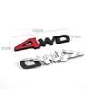 3D Metal Chrome Black Numbers Letters Logo 4wd Emblem Car Fender Badge Trunk Decal 4WD Sticker Accessories