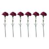 6Pcs Faux Silk Flower Material Artificial Carnation Flower Realistic No Watering Anti-fade Fake Flower DIY Gift Mother Day Adult Sex Wear