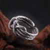 Three-thread Woven Twist-shaped Open Ring, Personalized Fashion and Exquisite Accessories Gift