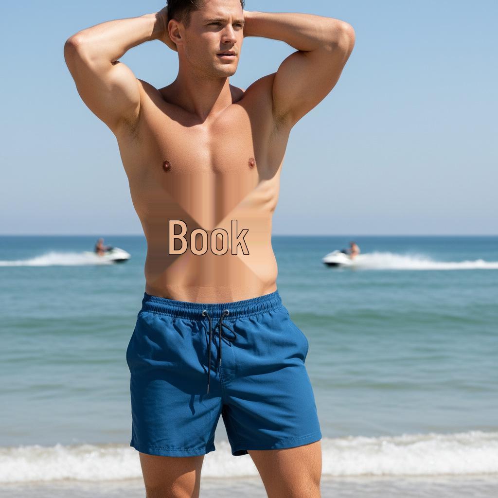 Men's Quick-Dry Stretch Casual Sport Shorts - Solid Color, Summer 2025, Four-Way Stretch, Beach-Ready, Loose Fit