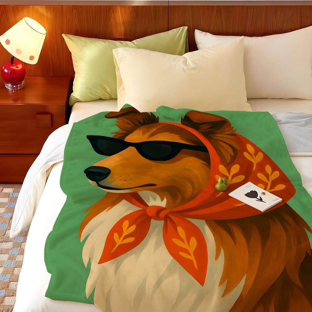 Art a-art d-dog Throw Flannel Throw Blanket, Lightweight Cozy, Durable Washable cute Cool