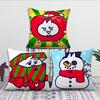 Funny Rabbit Christmas Cartoon cushion cover Pillow Cover Decoration Room Home Sofa living Office Car Nordic Simplicity