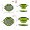 HOMZY Round Square Foldable Silicone Colander Fruit Vegetable Washing Basket Strainer Collapsible Drainer Handle Kitchen Tools