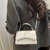 Small Size PU Leather Handbag Solid Color Crossbody Messenger Tote New Women's Shoulder Bag Work