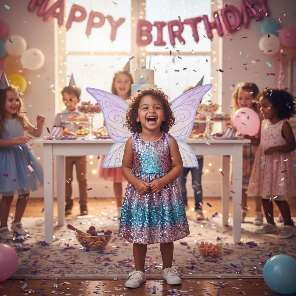 Sparkly Gradient Fairy Butterfly Wings Organza Elf Wings Butterfly Princess Wings  Children's Day