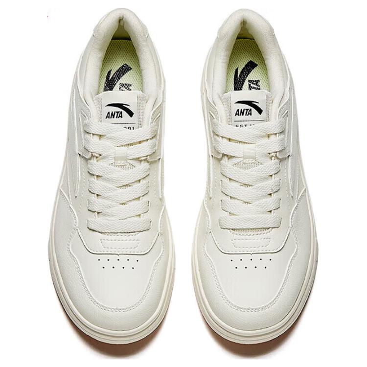 Anta Street GZ Comfortable Versatile Wear-Resistant Lightweight Increased Height Low-Top Sneakers Men Sneakers White 112448011-1