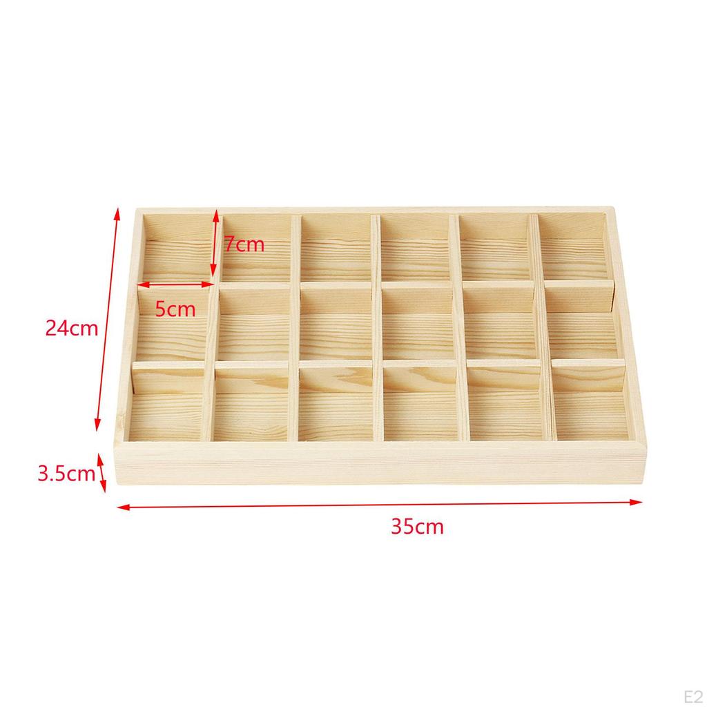 Jewelry Display Tray Jewellery Case,Wood Durable Brooch Pin,Practical Necklace