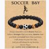 Soccer Football Basketball Baseball Bracelet Gifts for Teen Boys Players Team Son Grandson Brother Nephew Friend, Birthday Gifts
