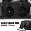 Car Charge Cable Storage Box Charging Gun Organiser Bag For Tesla Model 3 Model S ModelX ModelY Roadster SpaceX Auto Accessories
