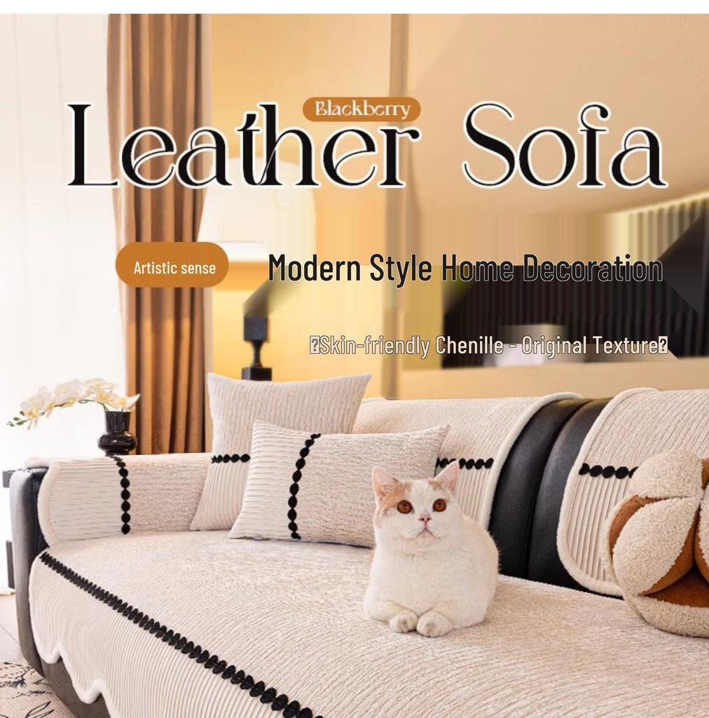 Luxurious Irregular Chenille Sofa Cushion - Non-Slip, All-Season, Universal 2026 Design