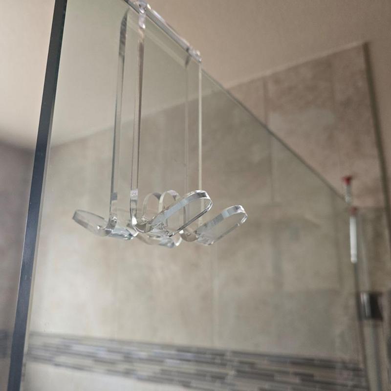Shower Towel Hooks For Glass Shower Door Towel Hanger Space-Saving Storage Tool For Robes Washcloths Towels And Clothes