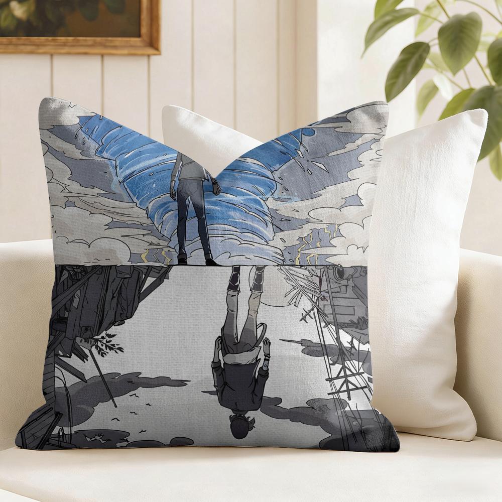 LLife is SStrange Game Cushion Cover Summer Linen Pillow Case Organic Fabric Cushion Cover DoubleSided Print Sofa Home Decor