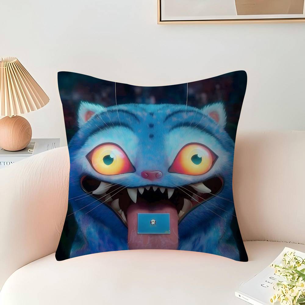 KPop Demon Hunters Tiger Pillow Gift Home Office Decoration Bedroom Sofa Car Cushion Cover Case 45x45
