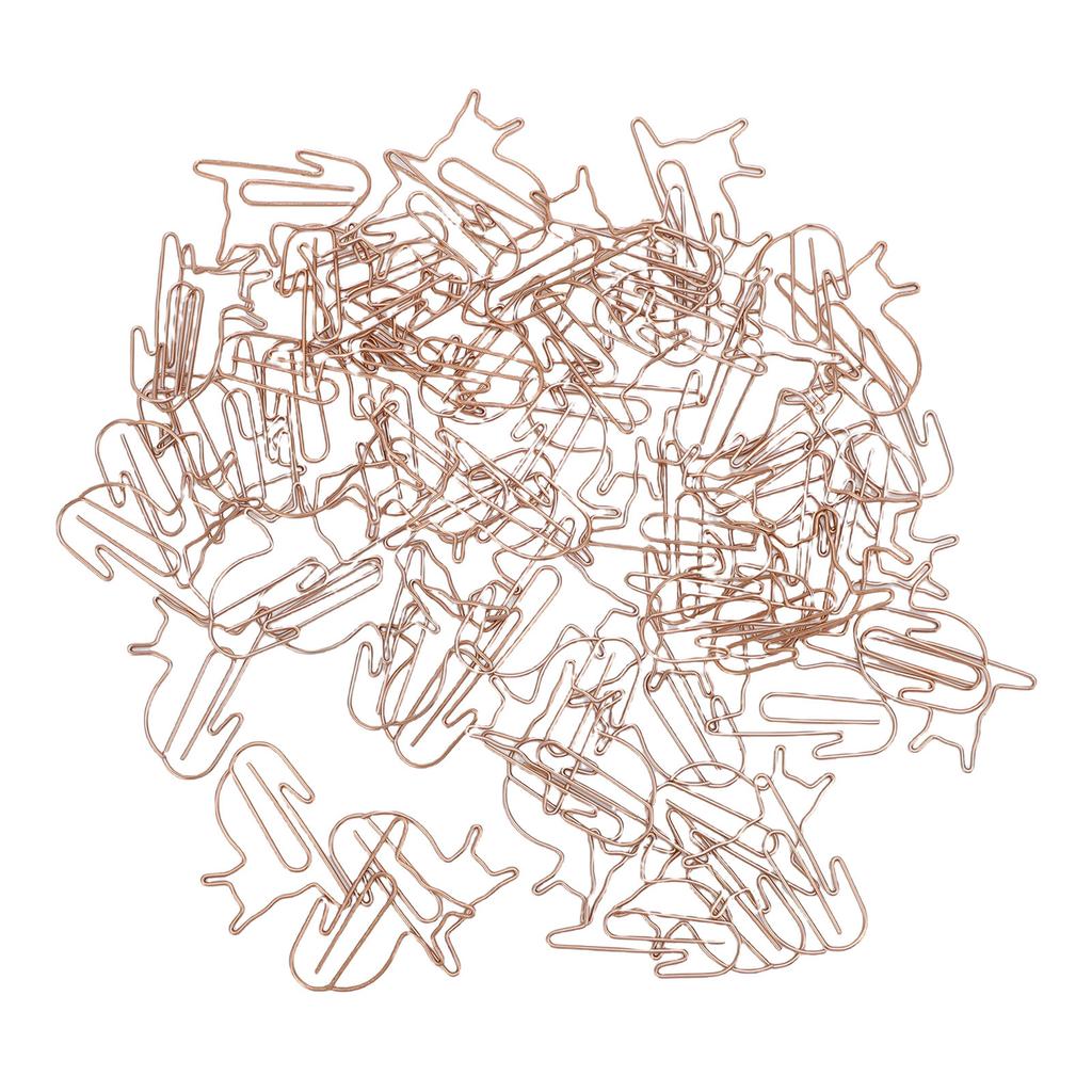 100Pcs Cat Shape Paper Clips Metal Decorative Paperclips for Calendar Journal Scrapbooks