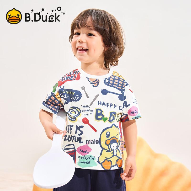 B.Duck Boys' Ice-Feel Quick-Dry Cartoon T-Shirt