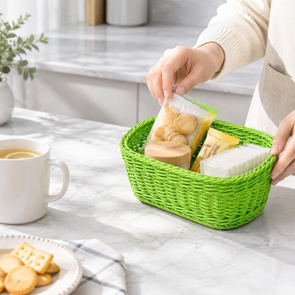 Hardness Bread Fruit Vegetables Basket Household Rattan Basket Restaurant Serving Tabletop Display