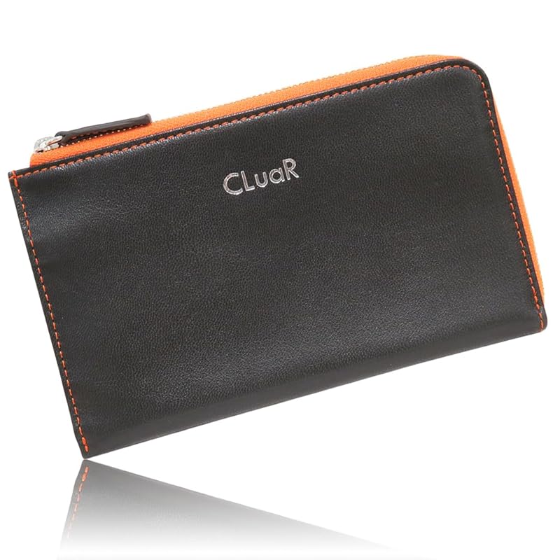

[CLuaR] [Seal Al] goat leather long wallet L-shaped zipper Thin small short compact simple lightweight goat leather men s LR0057 (02.Dark brown x