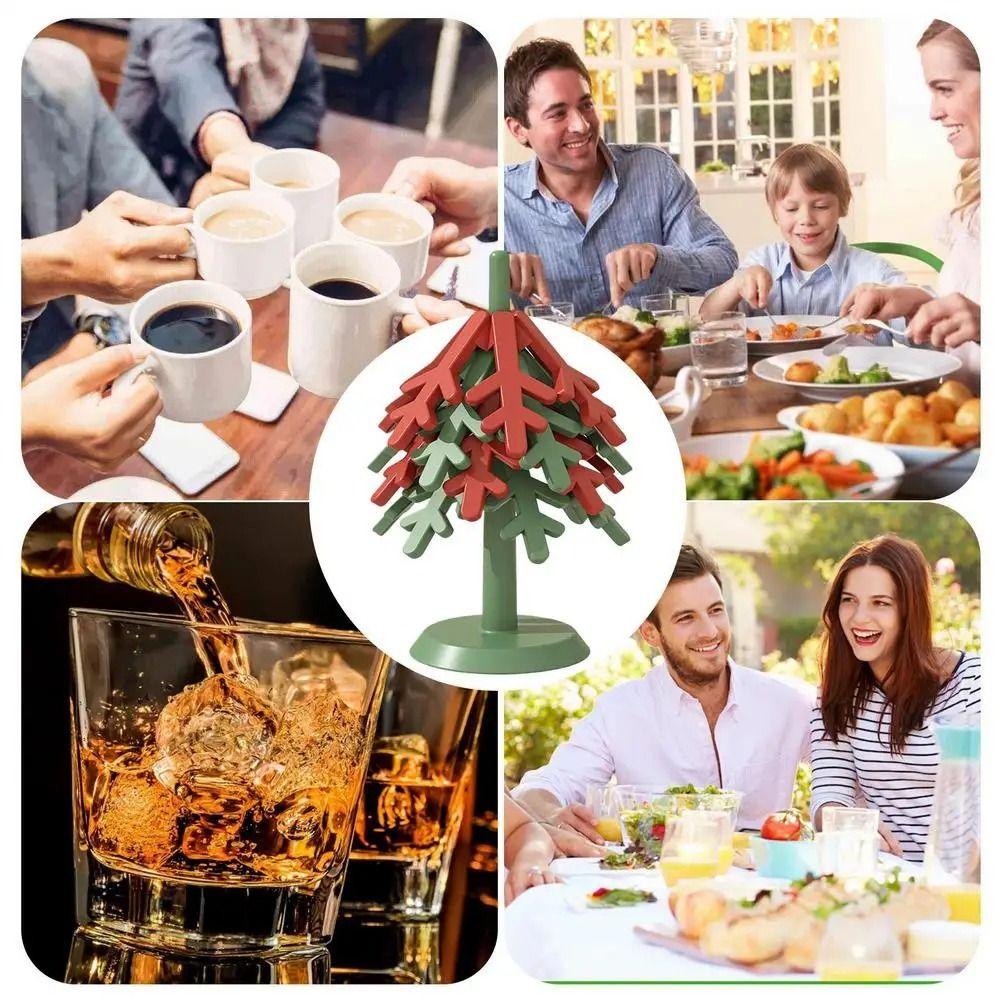 Foldable Tree Shape Trivets Decorative Table Insulation Pad Thicken Hot Pot Holders  Home