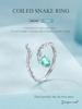 BAMOER 925 Sterling Silver Coiled Snake Ring Unique Design Ring With Formal Attire For Women Fine Jewelry Party