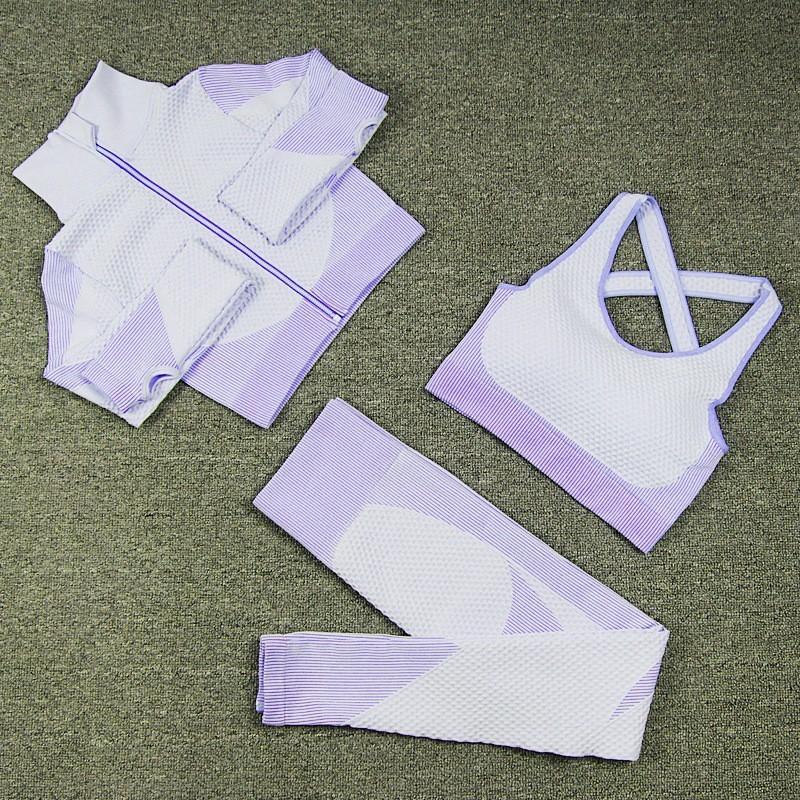 JYL Seamless Quick Dry Long Sleeve Pants Plus Size Yoga Set