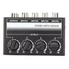 Separate Volume Knobs Stereo Mini Mixer Support 4 in 1 Out Stereo Splitte  Recording Studio