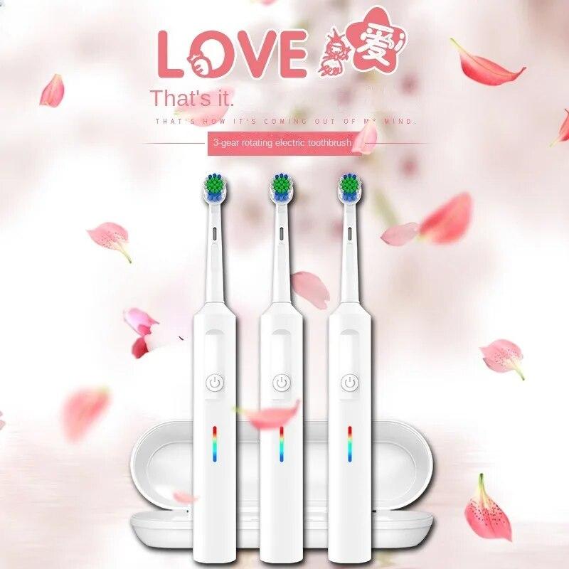 Rotary Children's And Adult Usb Direct Charging Intelligent Soft Bristle Electric Toothbrush