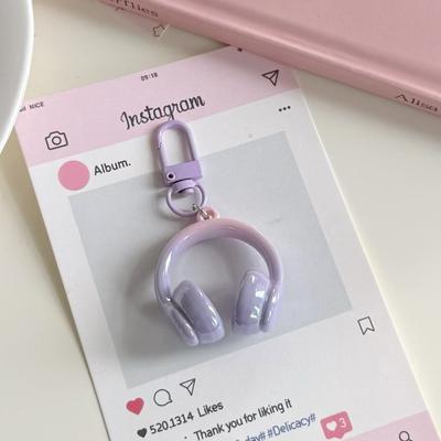 3D Headphone Keychain Minimalist, Sweet & Edgy, Exquisite Pendant Creative Minimalist Backpack Accessory Gift