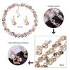 Fashion 18k Gold Plated Pearl Necklace Set/Jewellery Set with Fancy Earrings for Girls/Women