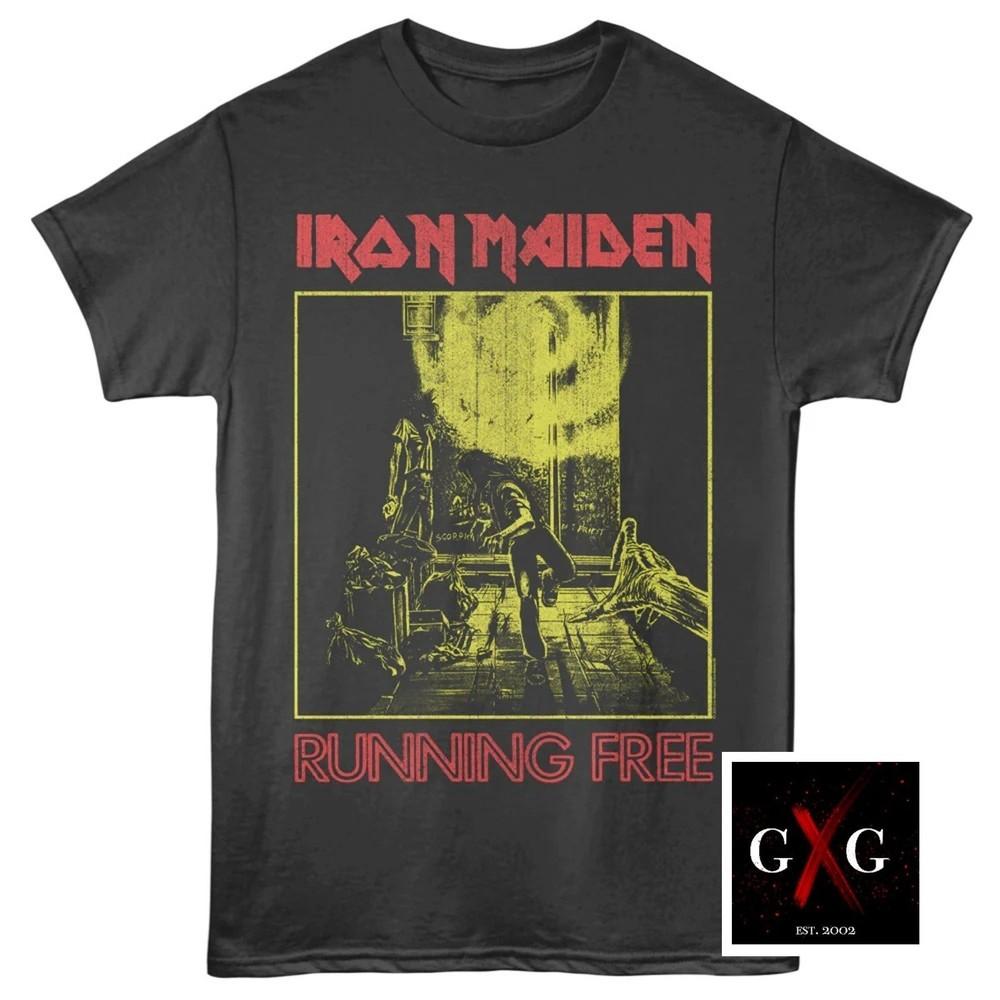 

IRON MAIDEN cd lgo First Album RUNNING FREE Official SHIRT XL New killers japan Unisex T-Shirt L