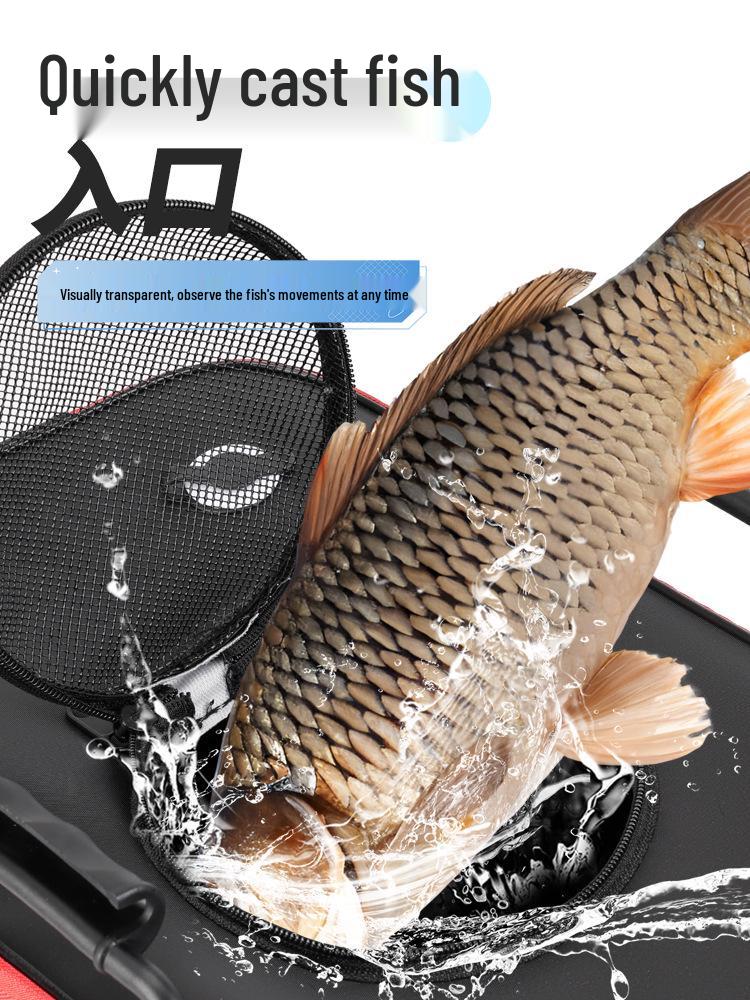 Multi-functional EVA Folding Fish Bucket: Live Fish Protector & Tackle Box.