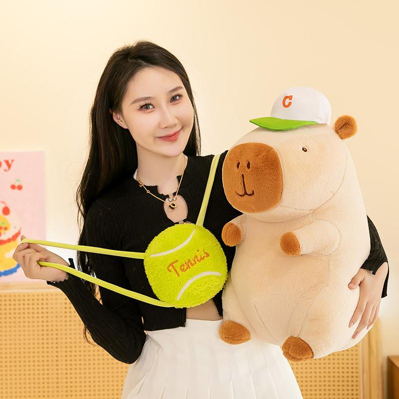 Capybara Baseball Cartoon Cute Plush Toy Soft Fill Doll Children Gift Holiday