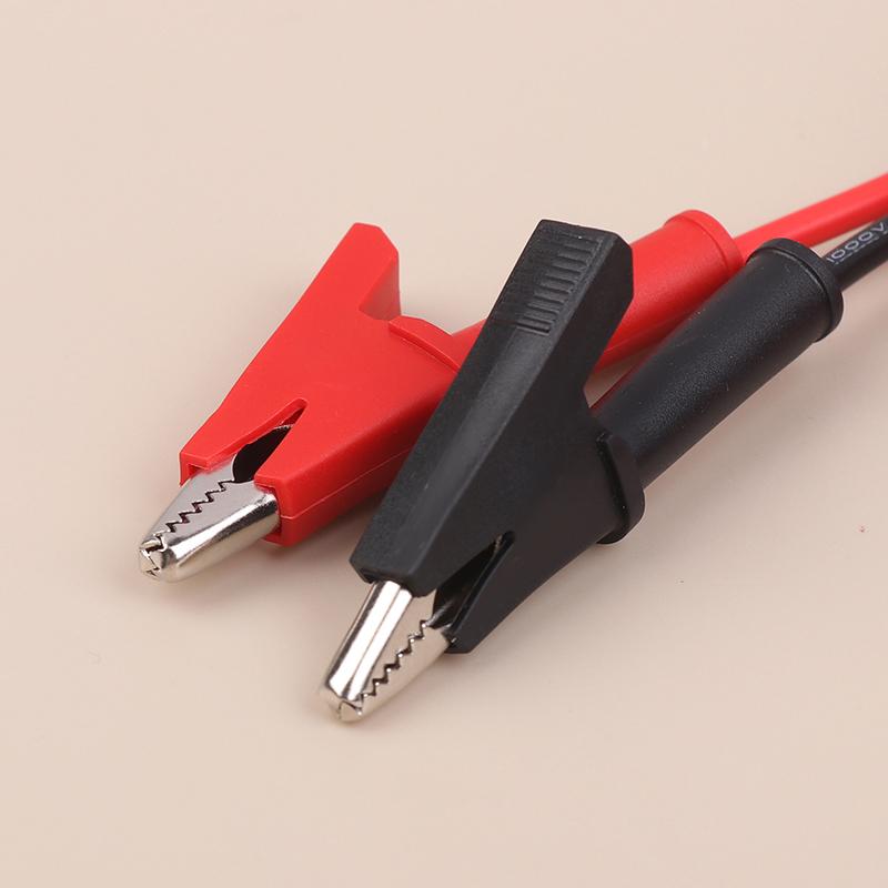 20A 90Cm Alligator Clip Til Bananstik Testkabel Ledning Forbinder Dobbelt Probe 4Mm Krokodillenæb Til Multimeter Måleværktøj