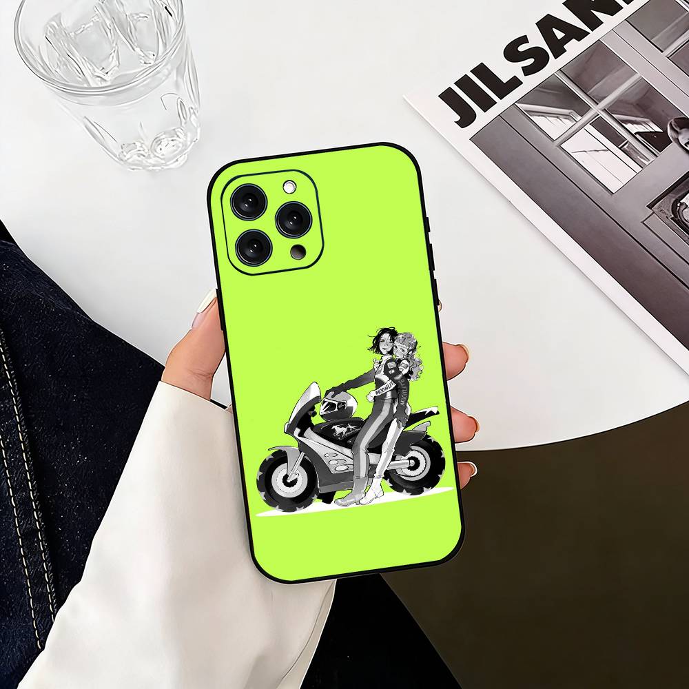 

KiniOto Manga The Green Yuri Guy Phone Case For iPhone 17, 16,15,14,13,12,11 Plus,Pro Max, Others Soft Black Cover iPhone16se4