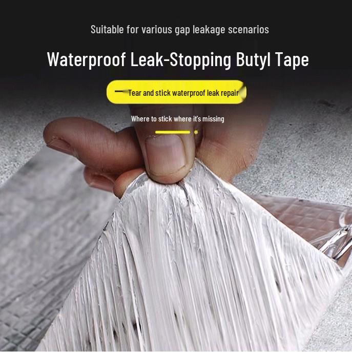 Butyl Self-Adhesive Waterproof Tape for Roof, Bathroom, Car, and Container Leak Repair