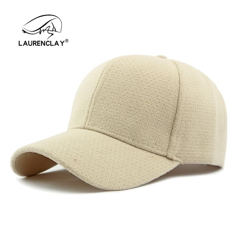 Hat women's autumn and winter simple atmosphere wool cap shows high-end face small hard top baseball cap