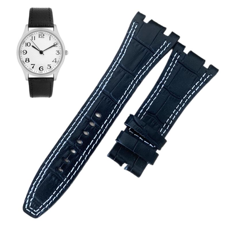 Sweatproof Bracelet Quick Release Strap Leather Band for 28mm Flexible Wristband Adjustable Belt Replacement Band