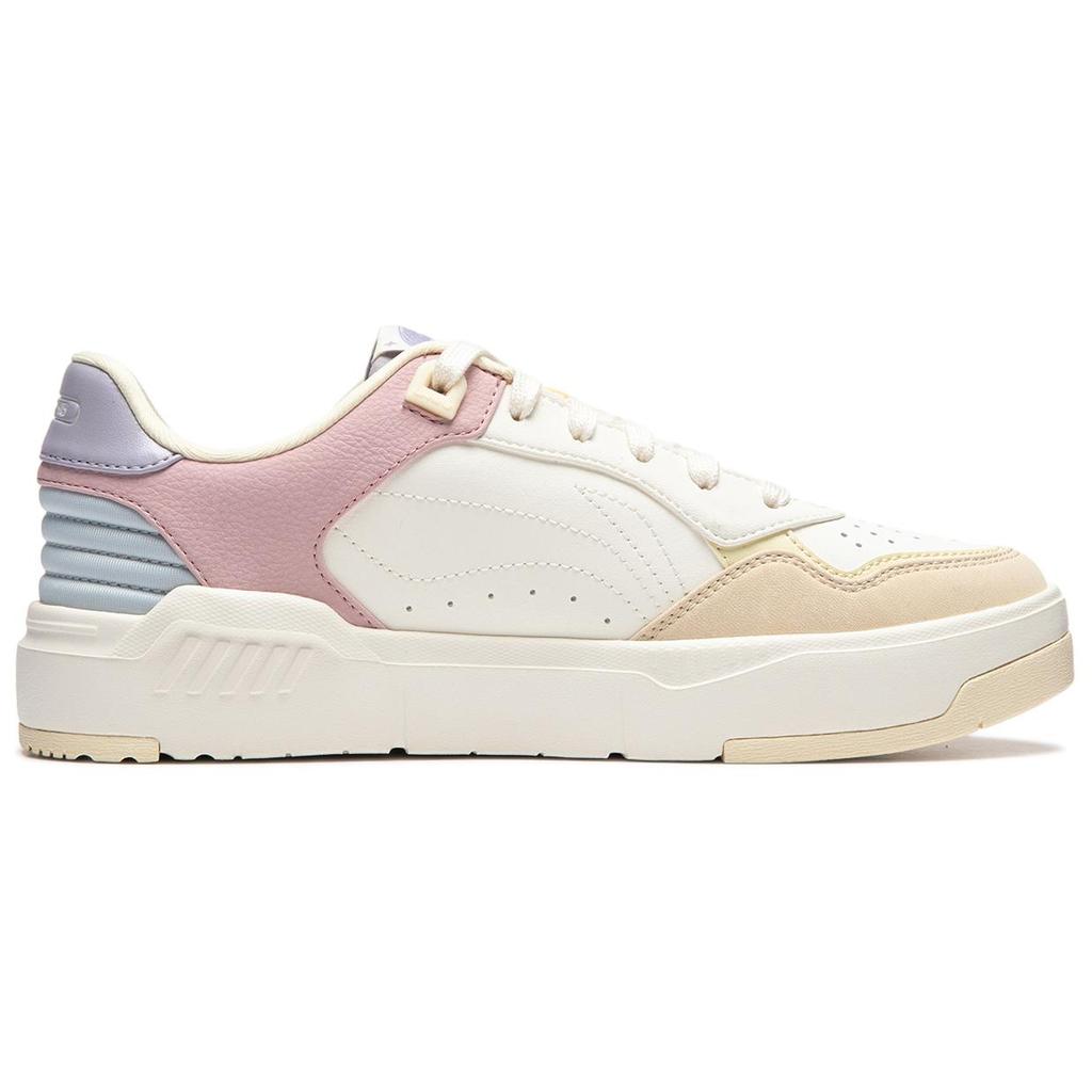 New LiNing Common 80s Wear Resistant Slip Resistant Low Top Skateboard Shoes Women's White AGCU084-3