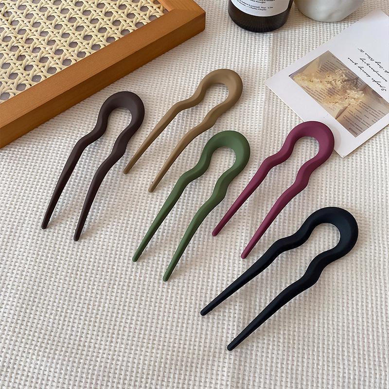 Matte U-Shaped Hairpin for Elegant Updo Styling