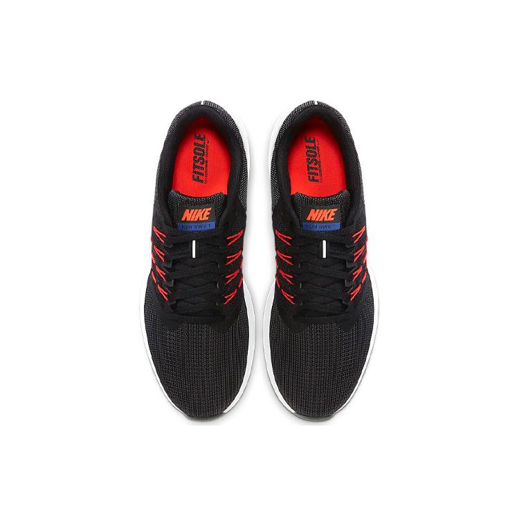 New Nike Run Swift Shock Absorption Non Slip Low Tops Sports Black Red 'Black' 908989-005