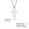 Cazador Stainless Steel Lotus Flower Yoga Om Unalome Pendant Necklace for Women Gift Buddhism Neck Chain Mandala Amulet Jewelry