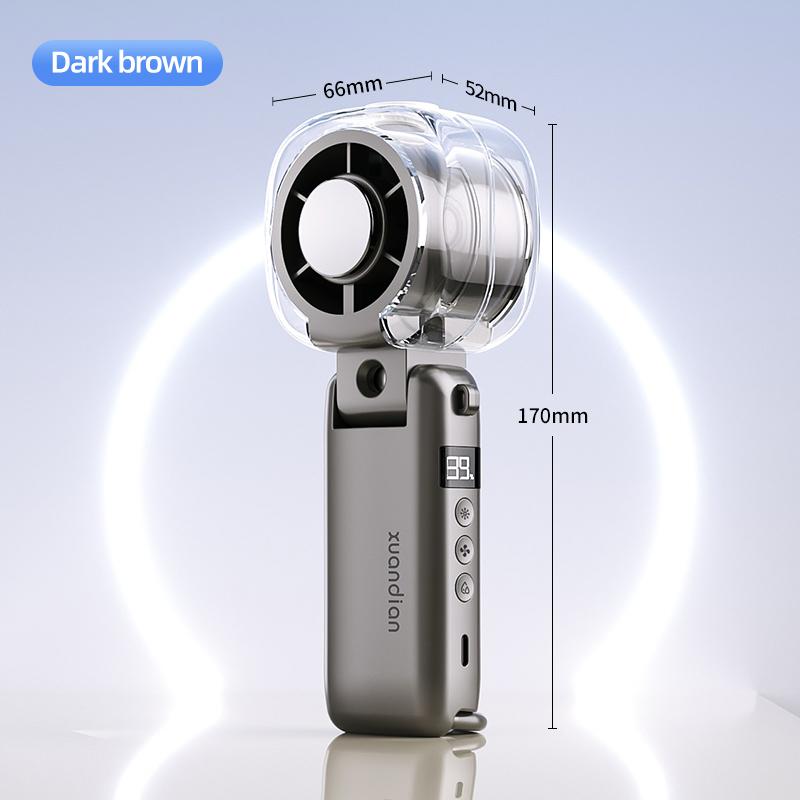 Semiconductor Cooling Handheld Fan, Foldable USB Rechargeable Pocket Mini Fan for Travel