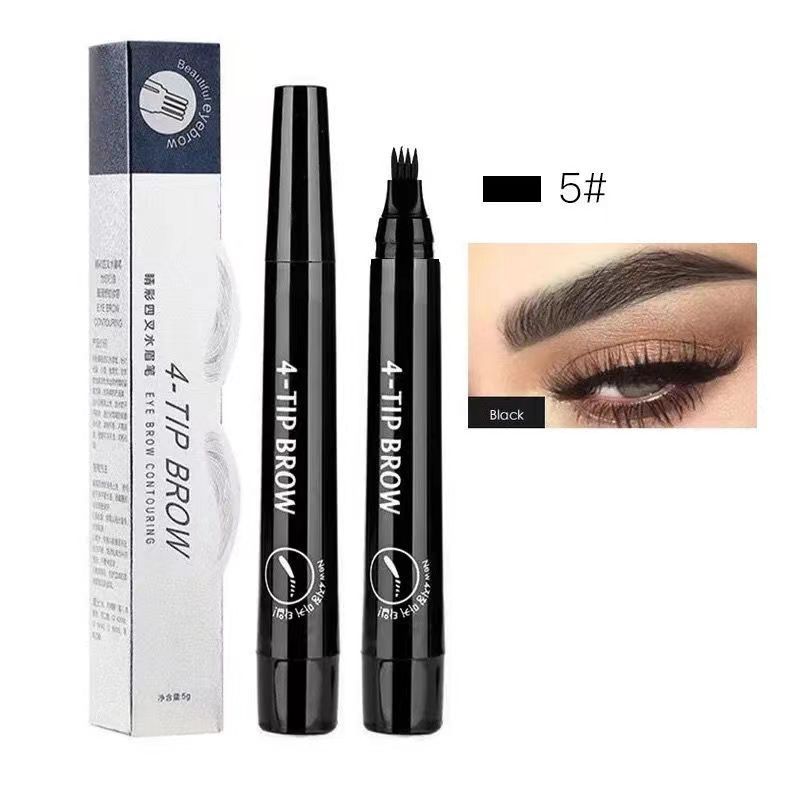 4 Point Eyebrow Pencil Waterproof Liquid Eyebrow Pen Makeup Long Lasting Cosmetic Microblade Brow Pencil