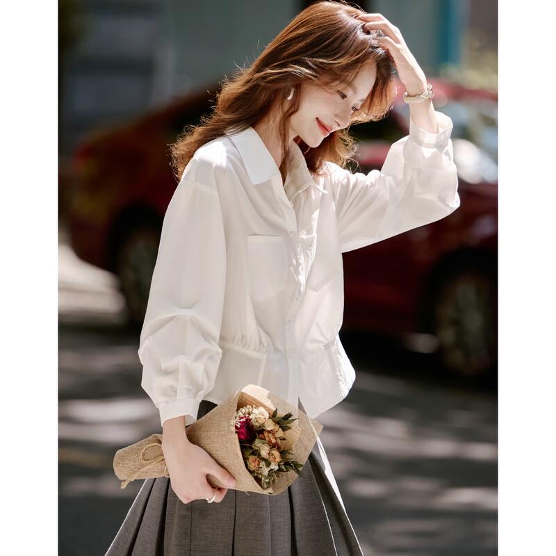 Elegant Commuter Pleated Waist Blouse