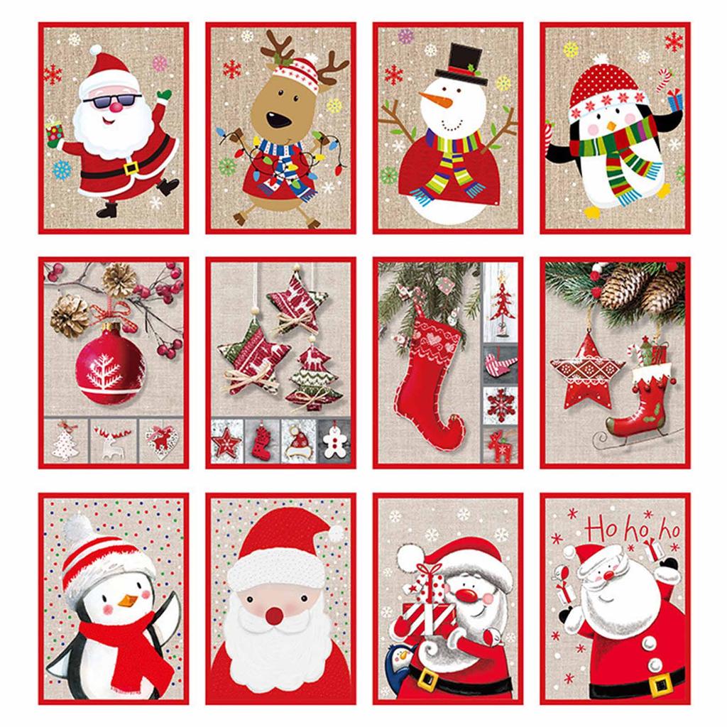 Merry Christmas Greeting Card with Music Set of 2 Vivid Sound Greeting Card for Children Birthday Party Blessing
