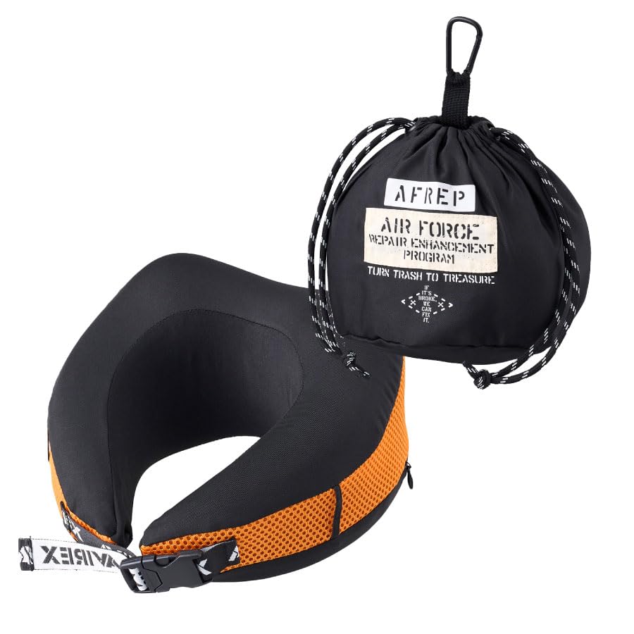 

Подушка из пеноматериала с эффектом памяти AVIREX с мешочком для сна в отеле Travel Travel Gowell Car, Camping, Outdoors, Driving, Car, Train, чёрный