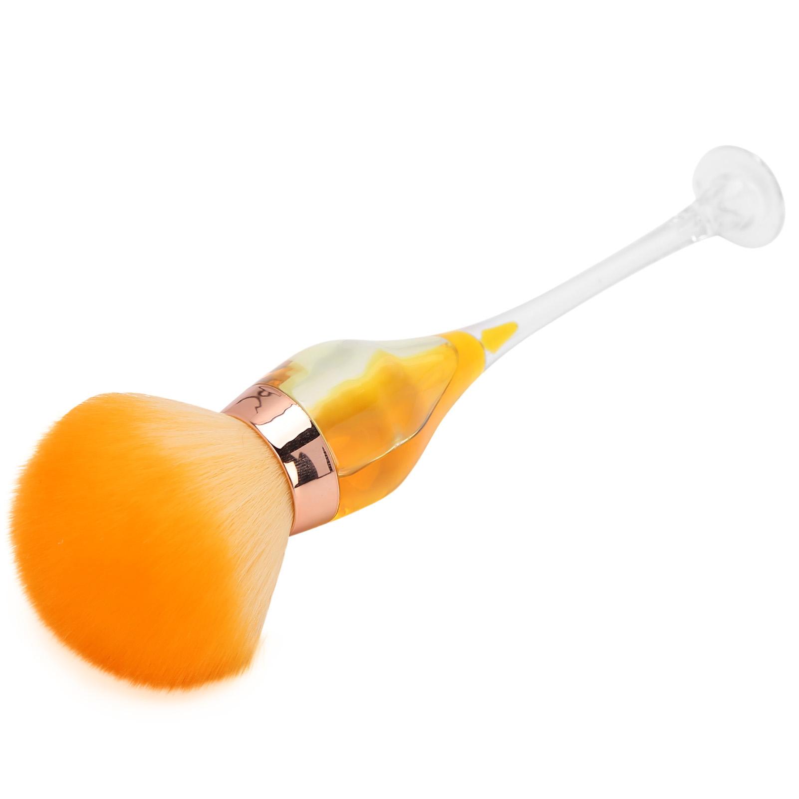 

Щеточка для удаления пыли с ногтей Средство для удаления пудры для ногтей Очиститель для кистей для макияжа Кисти для румян Оранжевый