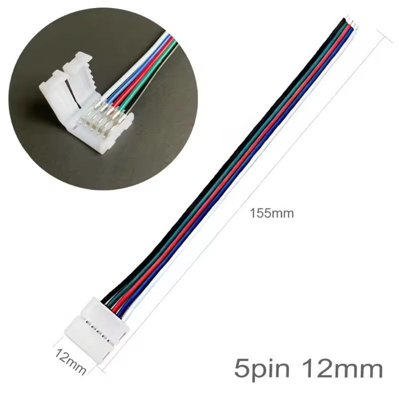 10Pcs 2/3/4/5/6Pin Solderless Led Strip Light Connectors 5Mm 8Mm 10Mm 12Mm For 2835 5050 Led Strip Wire Pcb Ribbon 15.5Cm