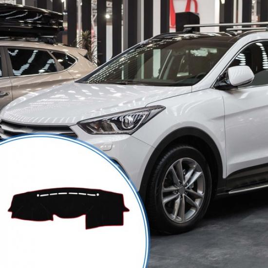Накладка на панель приборов для Hyundai VeraCruz 2007-2012, матово-черная, красная