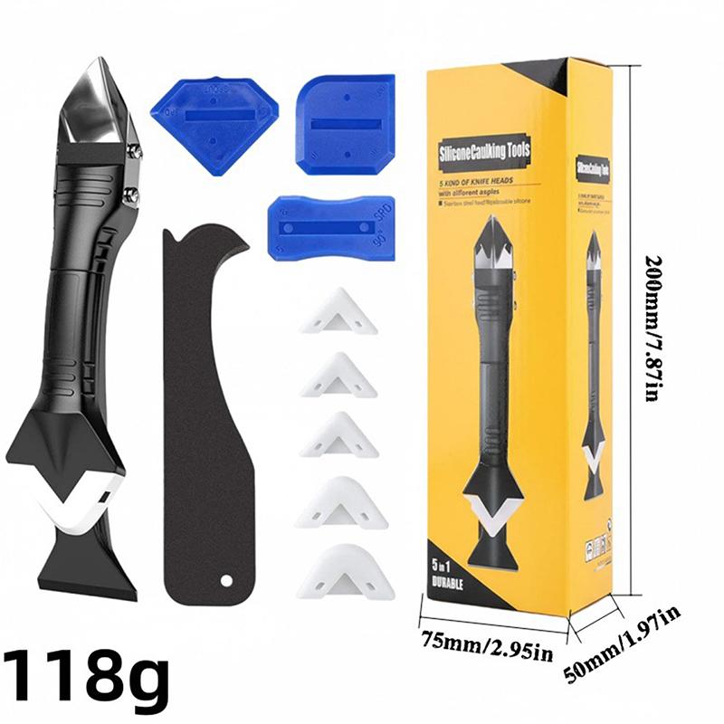 1Set Multifunction Coner Caulking Tool Silicone Scraper Glue Remover Knife Angle Beauty Crevice Spatula Tool Grout Scraper