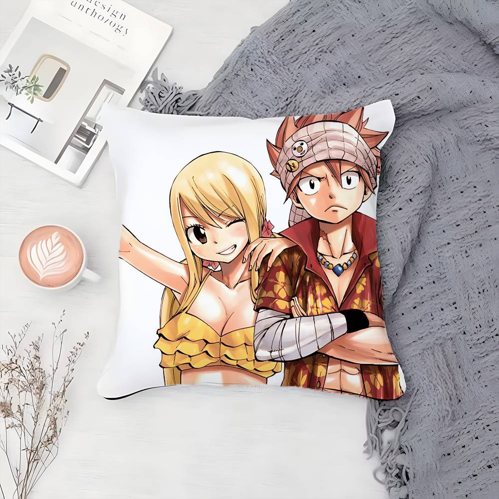 Cartoon F-Fairy Tail-MT Animal Pillow Case Printing Pillowcase Living Room Sofa Cushion Cover Bedroom Room Decor